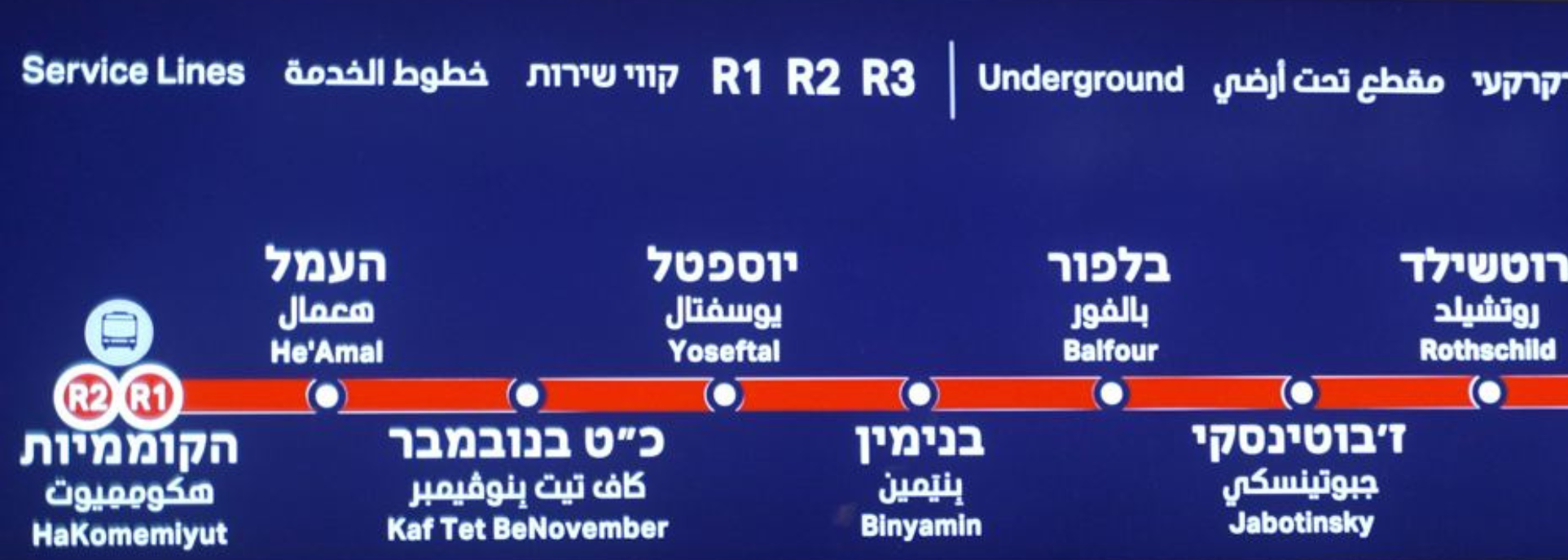 עבודות משלימות בקו האדום של הרכבת הקלה
